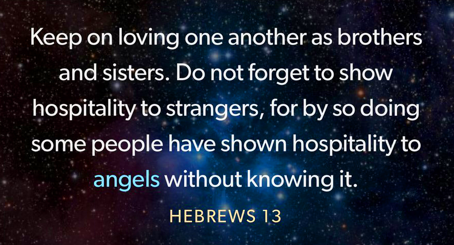How can we 'entertain angels unaware' if they're not walking among us as physical beings that look like us?

Angels are described as 'people from above' with advanced abilities that interact directly with us.

Where are the angels?

Christian truthers have some explaining to do.
