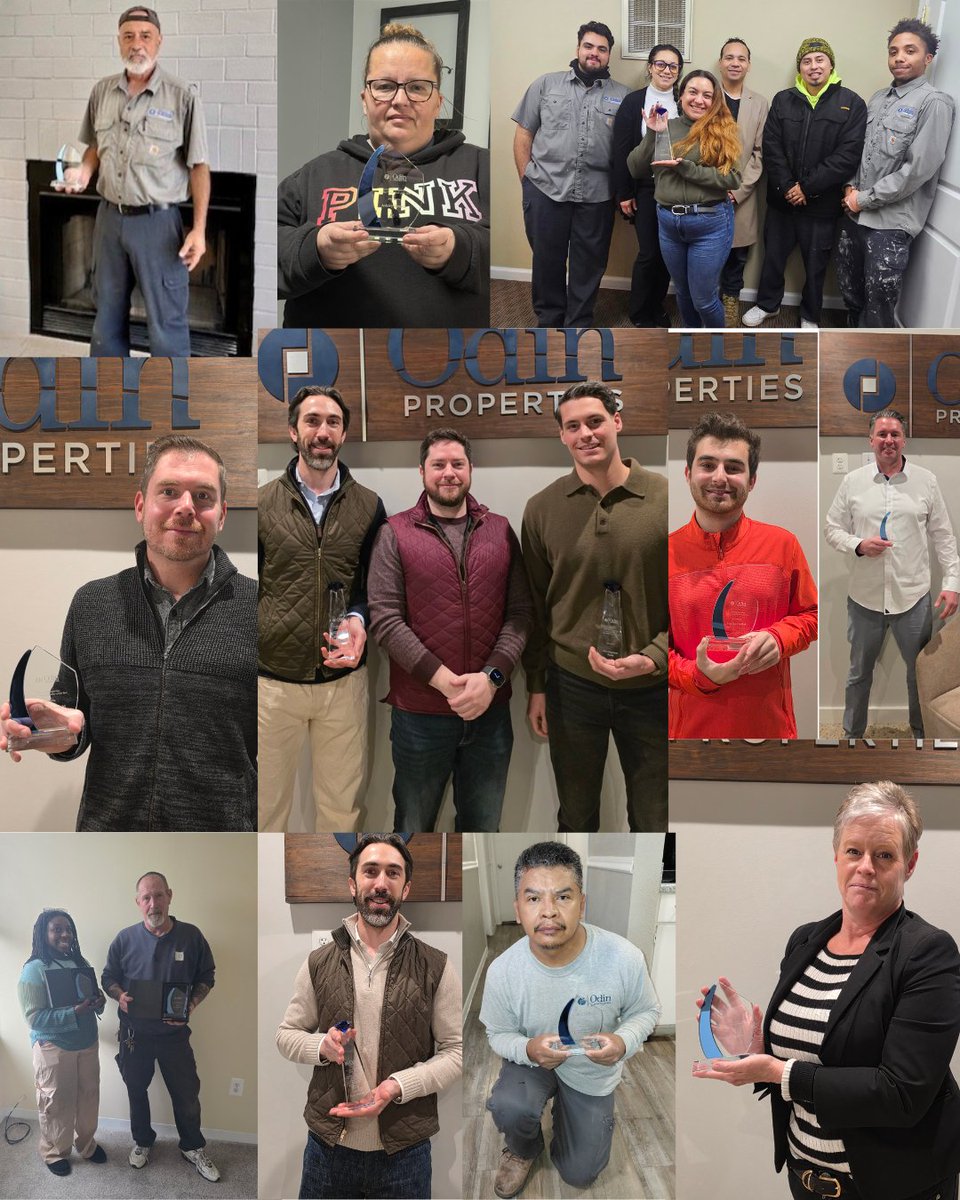 OdinProp's tweet photo. 🏆 Congratulations to the 2025 Odin Award Winners! 🏆
We are proud to celebrate the outstanding individuals and teams who exemplify excellence, dedication, and the core values of Odin Properties. Your hard work and commitment make a lasting impact on our communities—congratulations to all!
2025 Odin Award Recipients: Maintenance Technician of the Year: Baldamero Sanchez & Kirk Patti; Maintenance Supervisor of the Year: Bill Henhoffer; Assistant Manager / Leasing Professional of the Year:  Ashley Brown; Property Manager of the Year: Anjanique Kent; Corporate Team Member of the Year: Jay Novotny &  Anthony Nowicki; Outstanding Customer Service: Max Lewenthal &  Shannon Dyson; Outstanding Team Accomplishment: Development Team; Operational & Financial Excellence – Property of the Year: Falcon Way: Odin Award – Exemplifying Odin Core Values: Peter Dilsheimer
Thank you for raising the bar and inspiring us all—this success is well deserved!