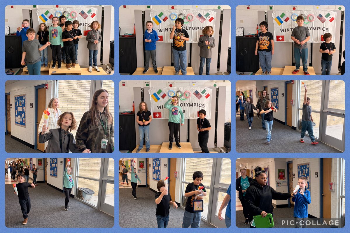 Mrs. Kelley's students participated in a fun Winter Olympics yesterday. #ebroadrunners #d15rocks