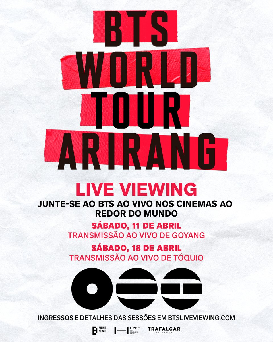 ATENÇÃO, ARMYS! 💜 

A BTS WORLD TOUR ARIRANG vai invadir as telonas da Moviecom, e você vai viver essa experiência como se estivesse lá! 🎤🔥 

+