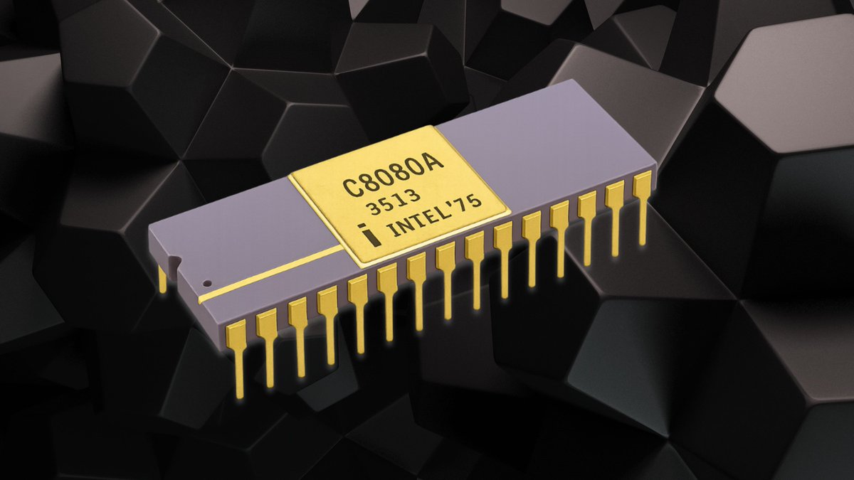 DJone01's tweet photo. The Intel 8080 was Intel's second 8-bit microprocessor. Introduced in April 1974, the 8080 was an enhanced non-binary compatible successor to the earlier Intel 8008 microprocessor.

Read more here:

Intel 8080 - Wikipedia 🔗: https://t.co/MLPlzdmjMe

#Intel #Intel8080 #CPU https://t.co/HqZirb8zV8