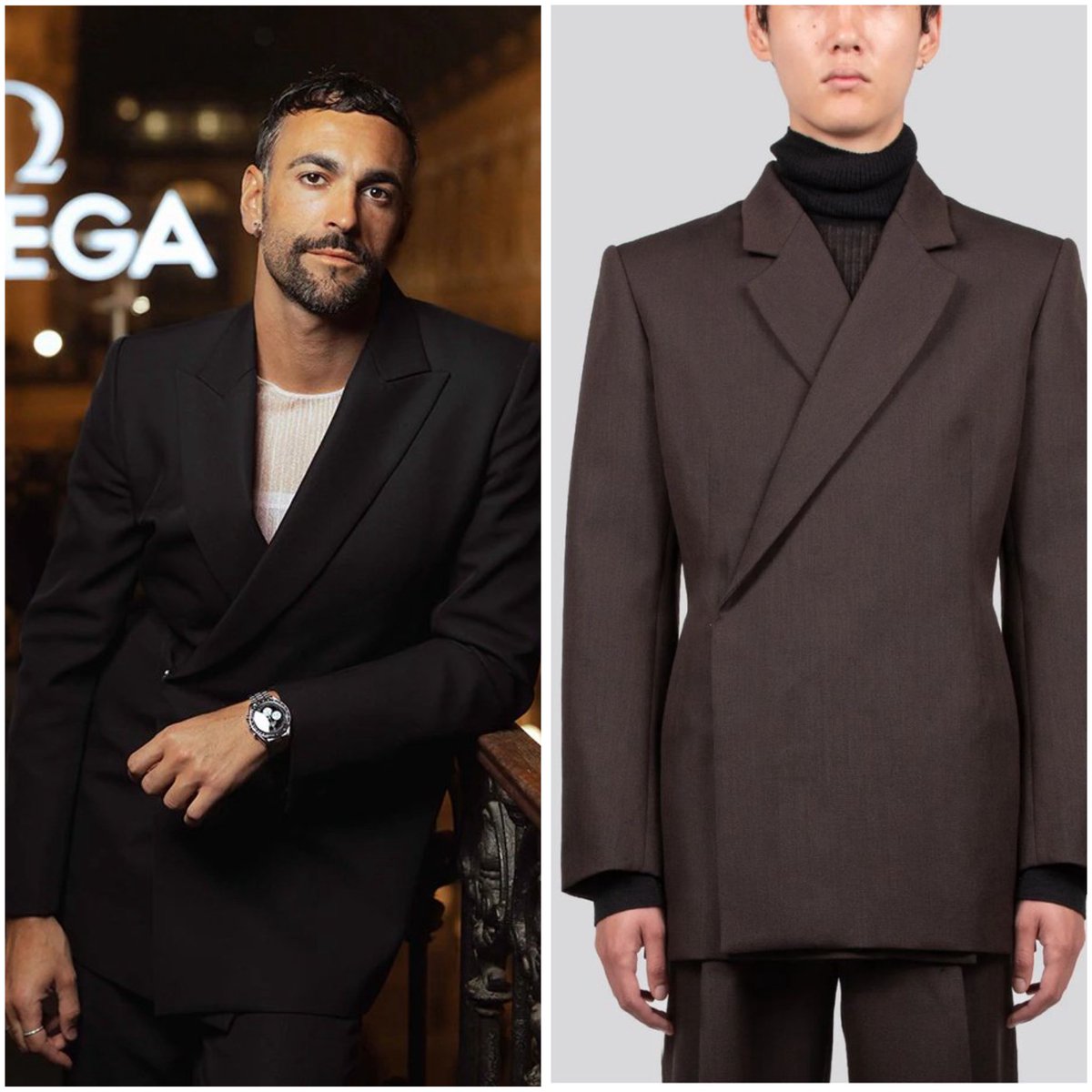 MengoniOutfit's tweet photo. Marco indossa:

-Blazer doppio petto egonic di Egonlab 
-Pantaloni a zampa egonic samy di Egonlab https://t.co/MYBH3jPNjD