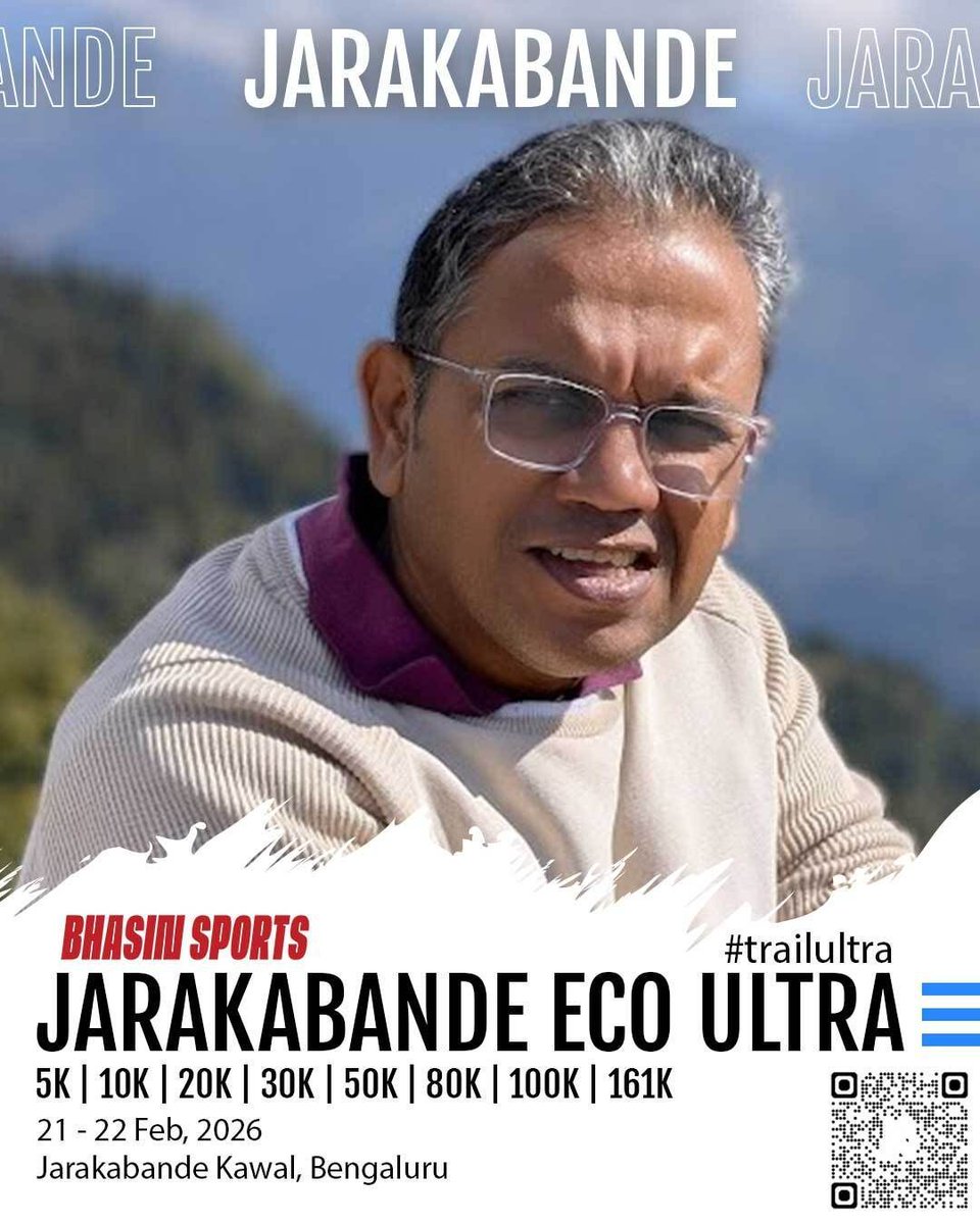 Jarakabande Eco Ultra is calling. 🌿🏃‍♂️
21–22 Feb at the wild and beautiful Jarakabande Kaval Forest.
Choose your challenge: 5K | 10K | 20K | 30K | 50K | 80K | 100K | 161K
From first-timers to ultra beasts, this is where you run with nature. 🔥🌲 

#JarakabandeEcoUltra