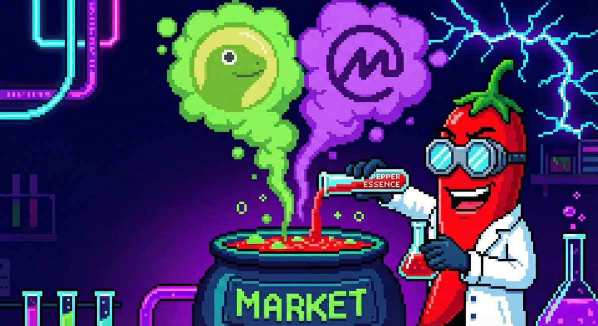 PepperChain's tweet photo. 🧪 THE SECRET FORMULA IS COMPLETE! 🌶️

We are injecting pure $PEPPER Essence directly into the MARKET! 
The chemical reaction? Massive hype and taking over the trending lists! 🔥🚀

But the experiment isn't over yet, #PepperPeople. We need YOUR energy to make it explode!

🧪 THE LAB INSTRUCTIONS:
1️⃣ Go to the @CoinGecko $PEPPER page and smash the 🚀 button!
2️⃣ Go to the @CoinMarketCap $PEPPER page and hit the 🚀 button!

Let’s change the market chemistry together! 👇

🔗 https://t.co/diFE2rAECU
🔗 https://t.co/rcVkP0SpXF