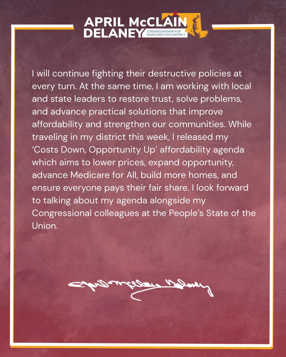 Rep. April McClain Delaney tweet media