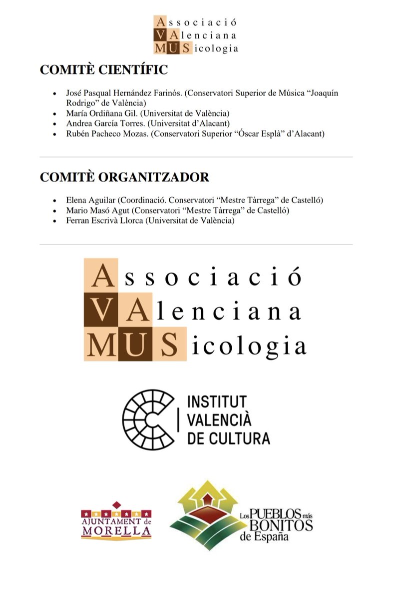 Morella, punt de trobada d’AVAMUS
Les XXII Jornades d’AVAMUS ja estan ací.

Ens reunim en un entorn únic per compartir experiències, generar idees i continuar avançant com a col·lectiu.

📅 18 i 19 d'abril

📍 Morella

#AVAMUS #XXIIJornades #Morella