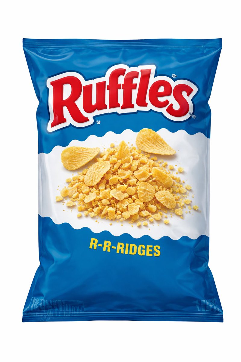 HagueTech's tweet photo. @RUFFLES I have a new package design that I think more closely matches what I bring home from the store. Let me know if you’re hiring… https://t.co/HFAHpdPMBj