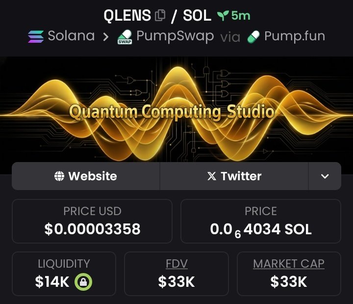 coinally1's tweet photo. Bought $QLENS at $33K💸 Mcap
📍
Just at my Private 📩 TG
Entry Ca:
4qrNwZdkv6M5HBszaomHUPgQyTQHQTcYia9otV29pump
#SOLANA
#SOL
#QLENS
#MEMECOINS
#PUMPSWAP https://t.co/DKsUGceMY2