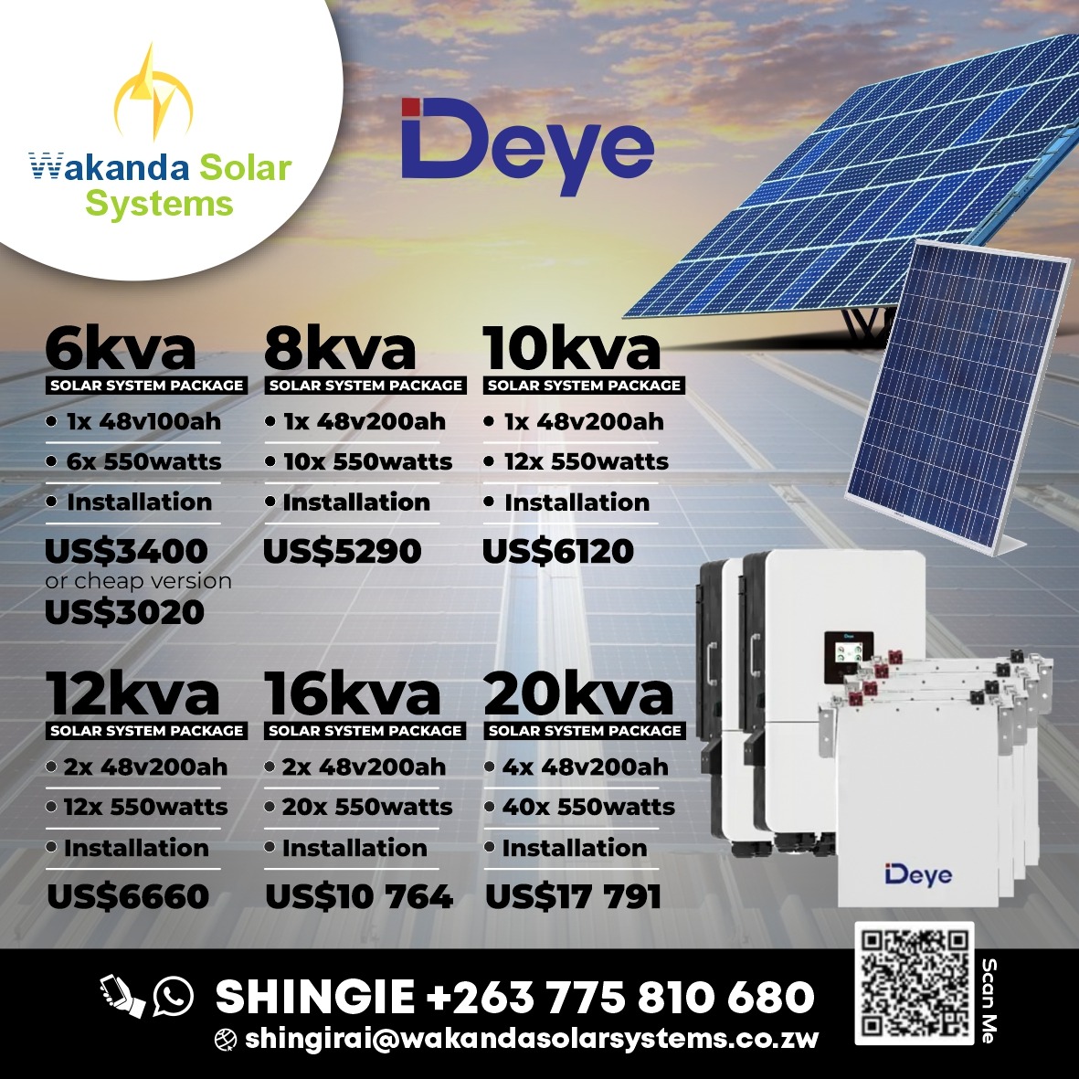 wakandasolar_'s tweet image. All pockets catered !!!
Solar up Zimbabwe 
Call us or App us for installations,  quotations and system  sizing 

0775810680
Email us shingirai@wakandasolarsystems.co.zw

#solarpower #solarsystem #Deye #srneinverter #sumry #polaris #wakandasolar #Zimbabwe