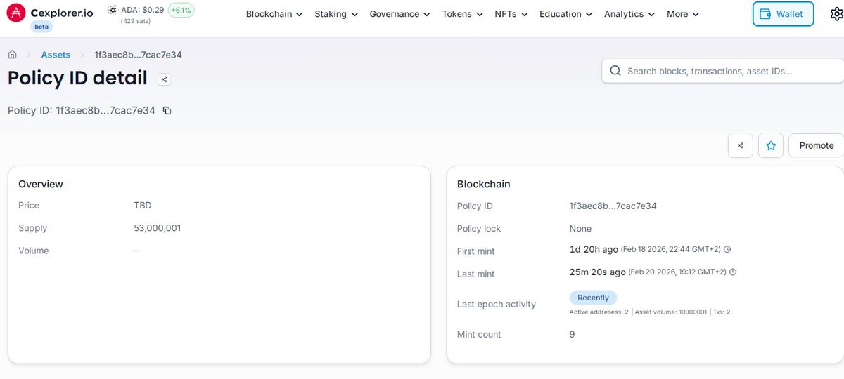 Liquidity is coming indeed:)

$USDCx already at 53.000.000 supply, can't wait to see the rate it increases after launch!

Cardano $ADA