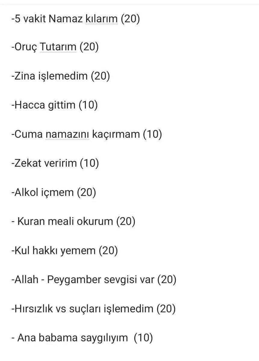 iyizmm's tweet photo. Ne kadar Müslümansın testiymiş
Kaç puan aldınız? https://t.co/CbMcykGibB