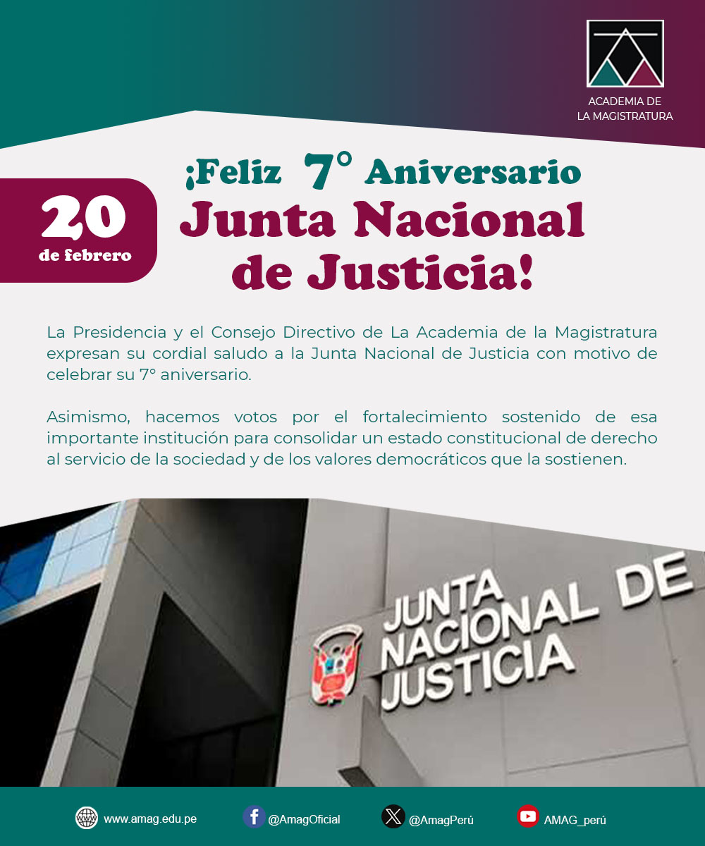 AmagPeru's tweet image. 🤝Saludamos a la Junta Nacional de Justicia por su 7.° aniversario.

Nuestro reconocimiento a su labor en favor del sistema de justicia y la democracia.
#JNJ #AniversarioJNJ #AMAG