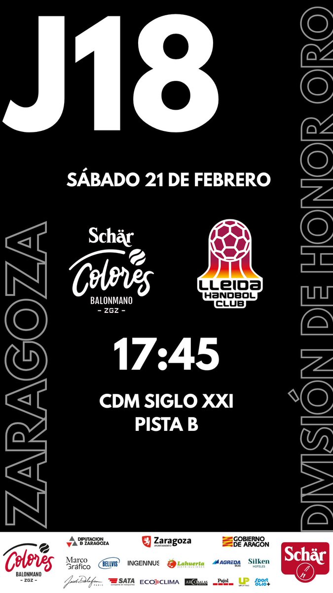 🔴⚫️ #MatchDay 🔴⚫️

🏆 DHO J18
🆚 <a href="/LleidaHC/">Lleida Handbol Club</a> 
⏰ 17:45
🏟️ Siglo XXI (Pista B)
📺 youtube.com/watch?v=T5pkbN…

#TodoalRojo #SientelosColores #SomosdeColores