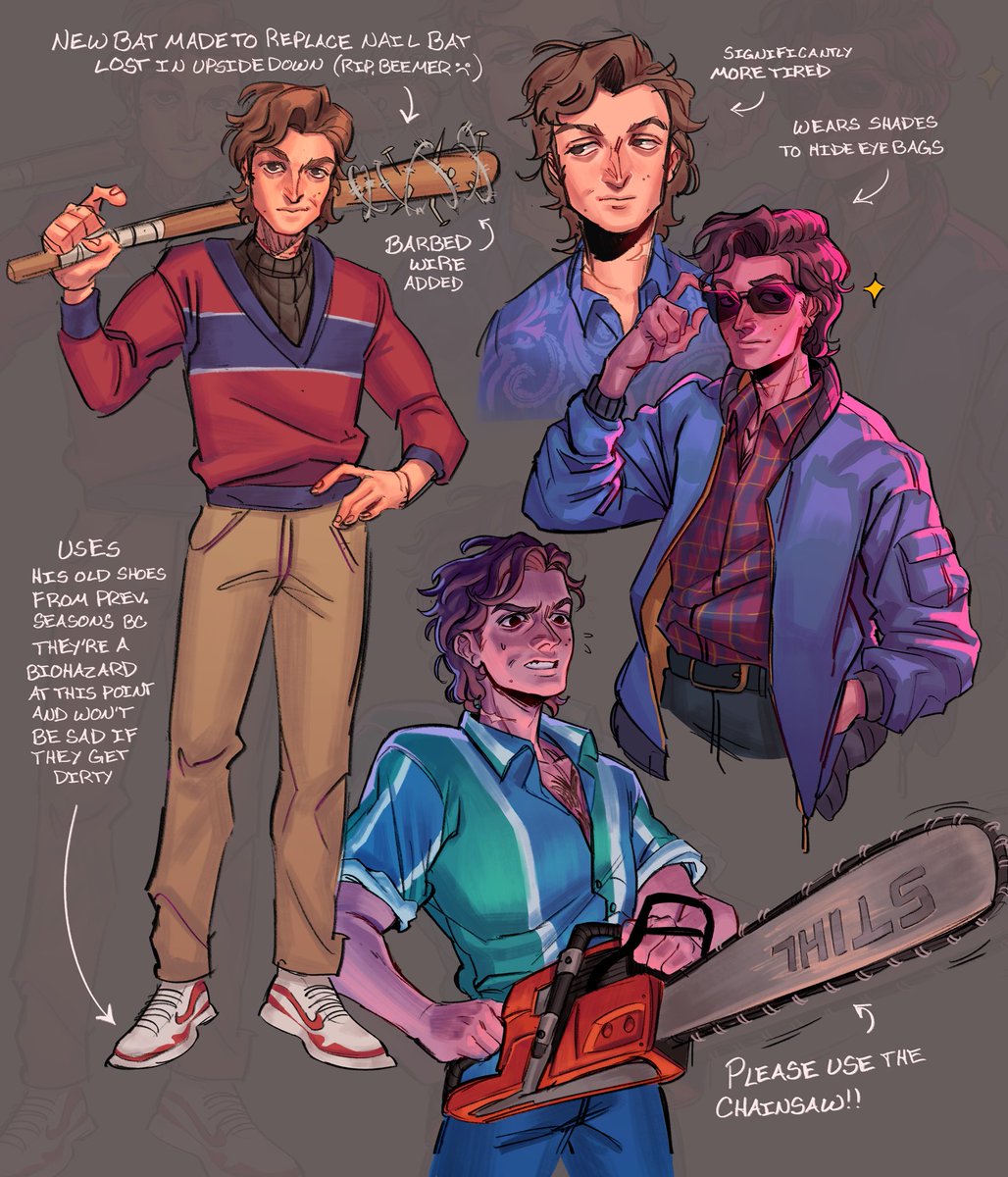 PinchofPeppers's tweet image. More #steveharrington art of a near future as a monster hunter
#StrangerThings5