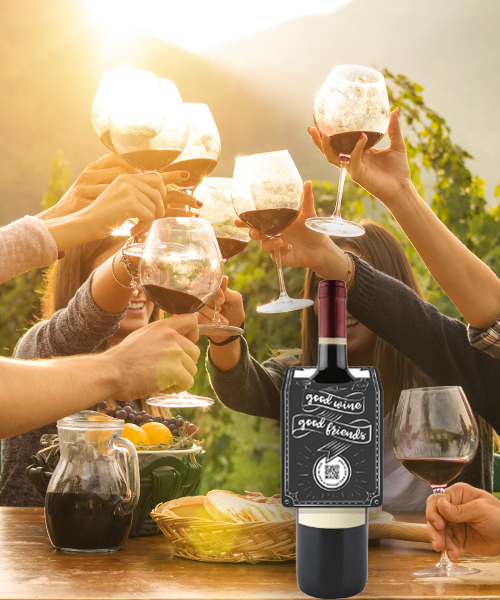 A bottle the speaks before the first sip🍷 #GoodFriends#MemorableMoments