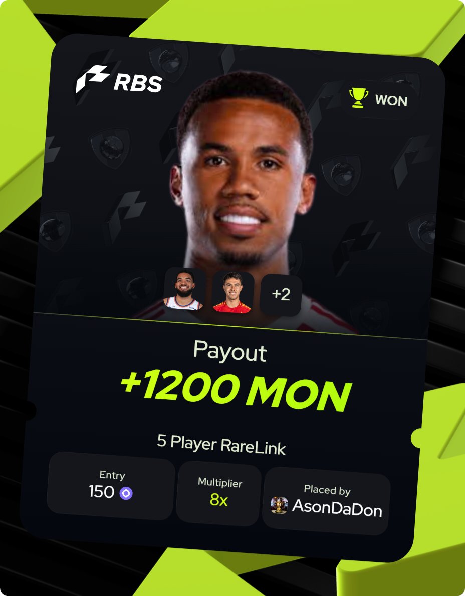AsonDadon1's tweet photo. Manage a lil Legball + NBA RareLink parlay combo return yesterday.
Been a minute.
🎉🎉🎉
Lets go Legball⚽️⚽️⚽️ weekend.
Gmobets
#RareBetSports #Monad #DFS #Legball https://t.co/h1xZswtkqd