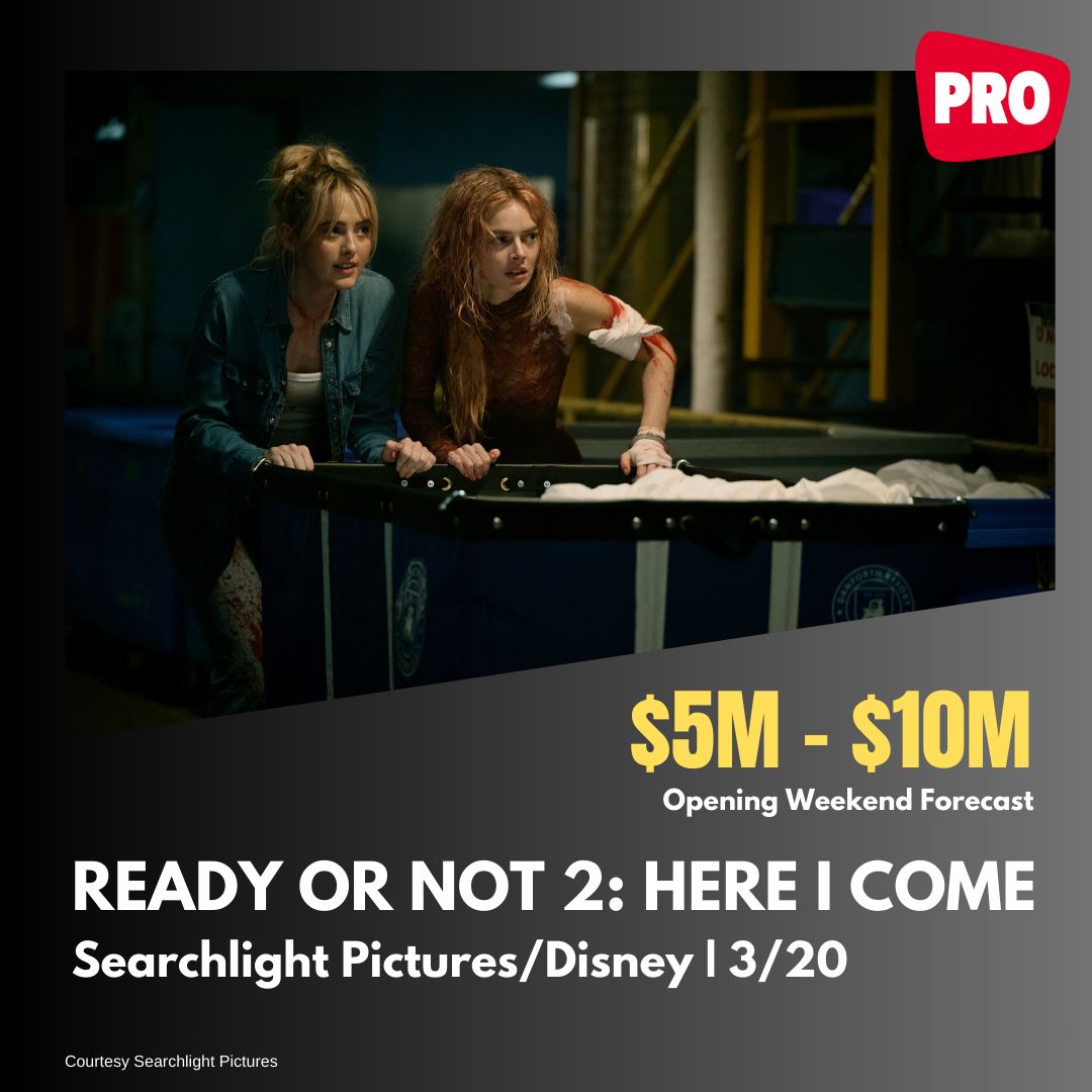 BoxOffice's tweet image. Long Range Forecast: The Game Returns in READY OR NOT 2: HERE I COME buff.ly/JgAhNXx 

#ReadyOrNot2 #BoxOffice