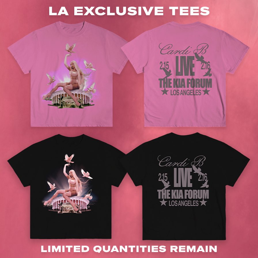 itsKenBarbie's tweet photo. After making history with TWO sold out shows at LA’s Kia Forum.. it’s only right to remember the moment by snagging one of these exclusive #LittleMissDrama tees commemorating the night. Grab yours before they’re gone! 

🔗: https://t.co/jik02IWpTx https://t.co/QifCctyXXE
