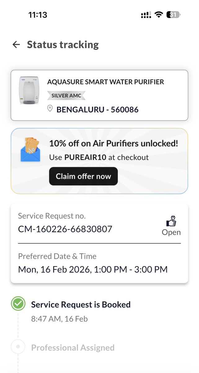 samirguptaINDIA's tweet photo. @EurekaForbes AMC paid a week back &amp; service booked. No action for 5 days. Service agent called &amp; asked to cancel contract and take new one  with him. When we refused, he never turned up. Please arrange to cancel Unused AMC &amp; refund as you have failed to provide services. https://t.co/g0NvXlV5Er