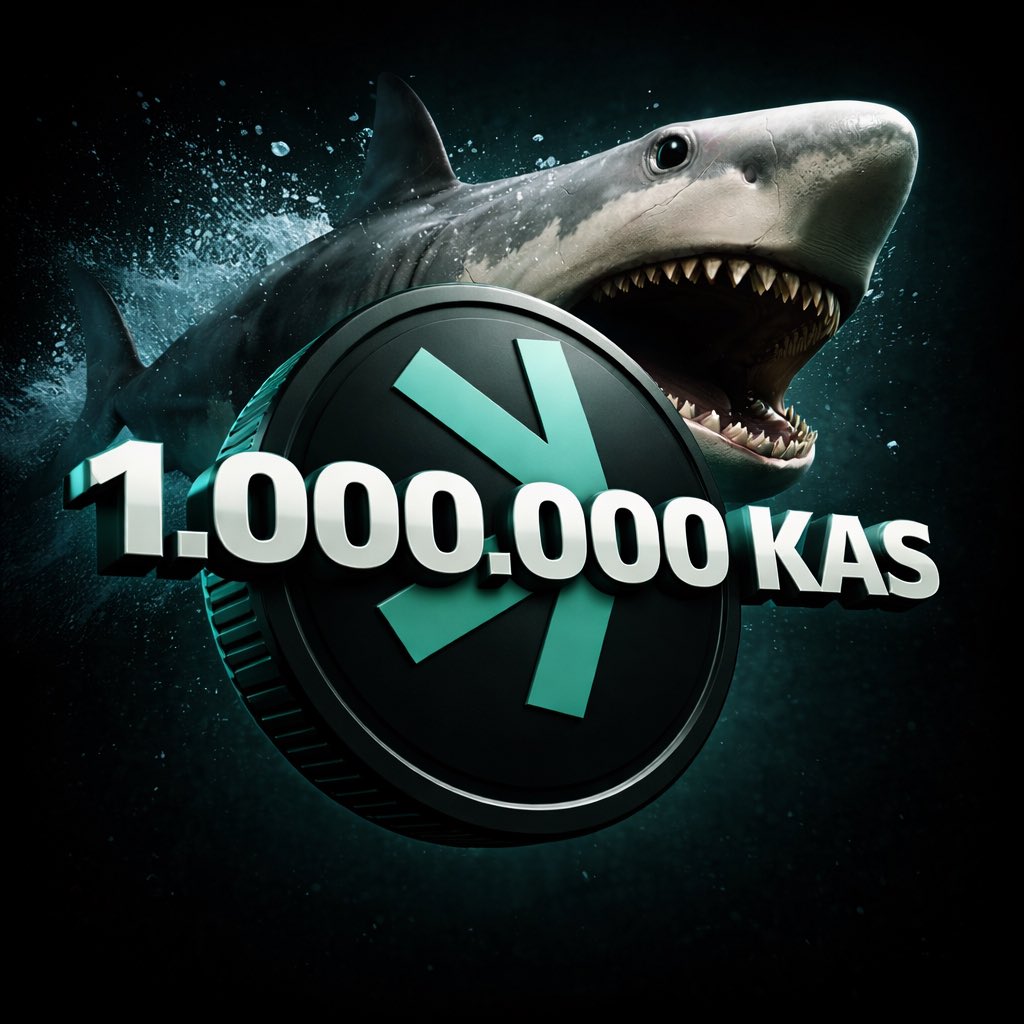 If you stack enough $KAS to become a shark 🦈

You’re not just early… you’re elite.
You’ll be part of:

🔹 Top 3,010 wallets
🔹 Top 0.39% of all wallets
🔹 Positioned before the real supply shock

Swim with the crowd…
or hunt with conviction. 🦈

#Kaspa #KAS