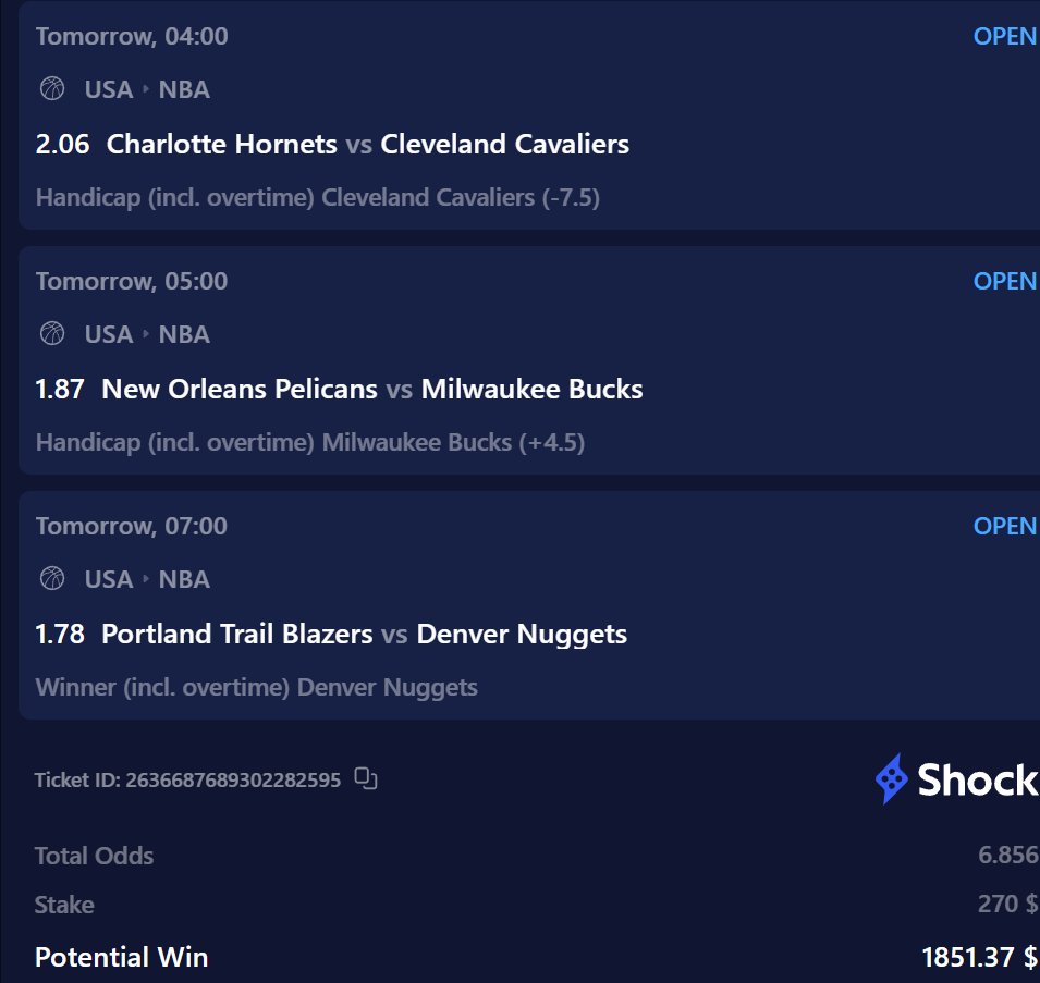 prudentgambles's tweet photo. First NBA parlay in a long while. Chat gave this call. 

10 random comments will win $25 each if this hits! https://t.co/b5JGqoD7uG