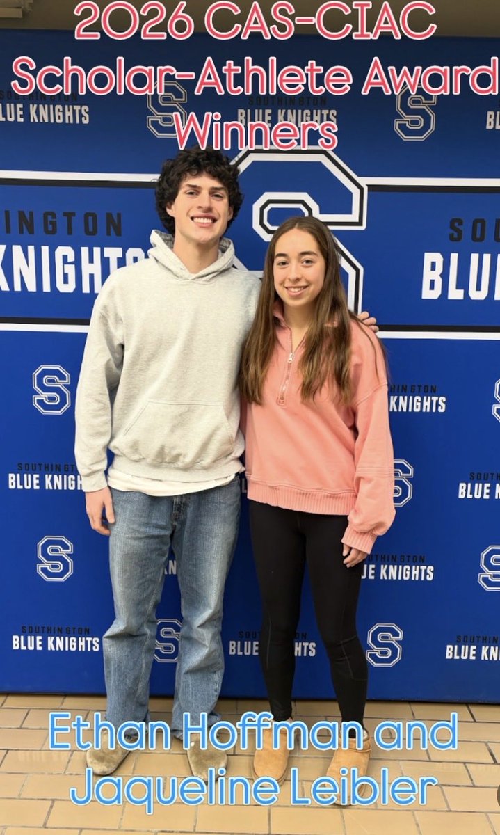 Congratulations to both Jacqueline and Ethan for being our recipients for 2026. <a href="/ciacsports/">CIAC Sports</a>