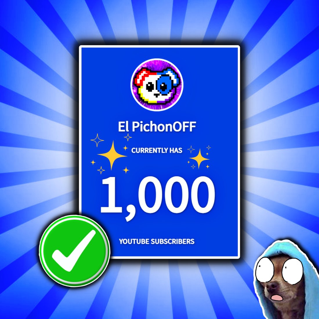 🌟¡¡¡LLEGAMOS A LOS 1000 SUSCRIPTORES!!!🌟

A pesar del poco tiempo que lleva el proyecto, el gran recibimiento que esta teniendo no para de sorprenderme

Muchas Gracias por el apoyo causitas TQM📝🤍