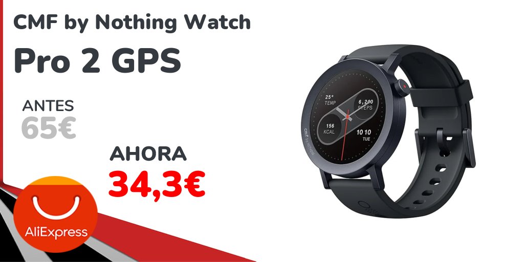 michollo's tweet photo. ⌚️🔥 CMF by Nothing Watch Pro 2 GPS – Estilo y rendimiento en tu muñeca

▶️ https://t.co/Y7lgIYles9

#CMFbyNothing #WatchPro2 #Smartwatch #GPS #Wearables #Fitness #Tecnologia #Gadgets #SaludYDeporte #Ofertas #CholloTech https://t.co/loNurjUPKO