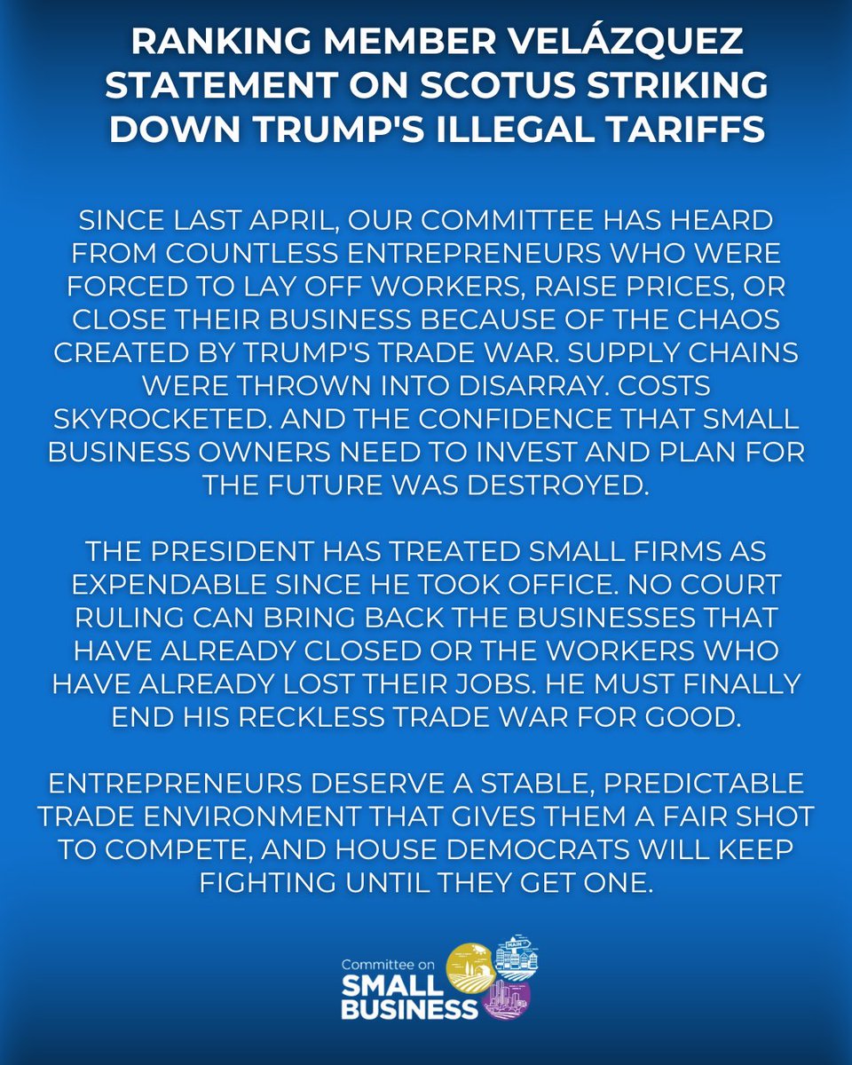 House Committee on Small Business Democrats tweet media