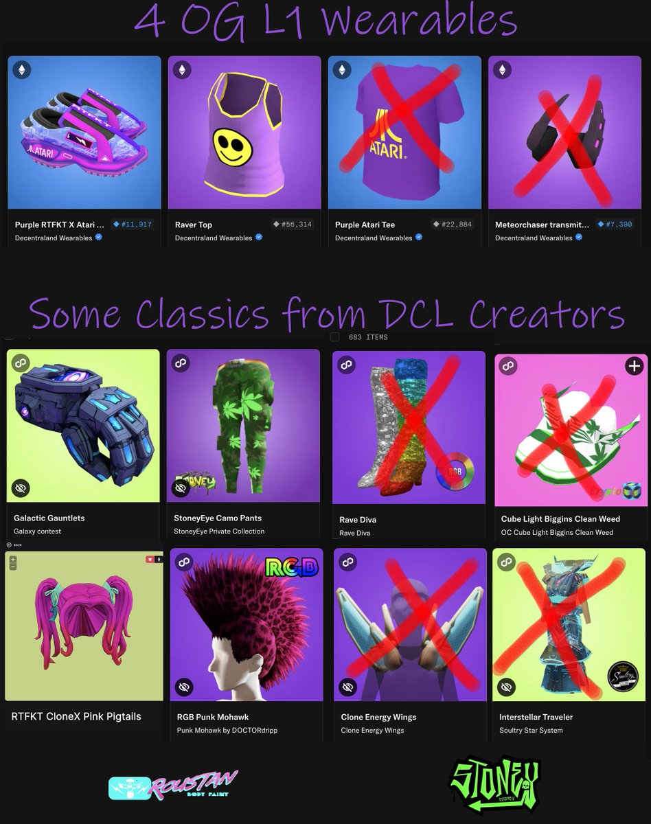 We gave away HALF of these FYAH wearables last week… but we saved some HEAT for this week 🔥

👟 RTFKT Atari Kicks
👕 Raver Top
🍃 My OG Ganja Pants

Pull up to Casa Roustan in <a href="/decentraland/">Decentraland</a> for MoFyah Monday and get your chance to win 🎁