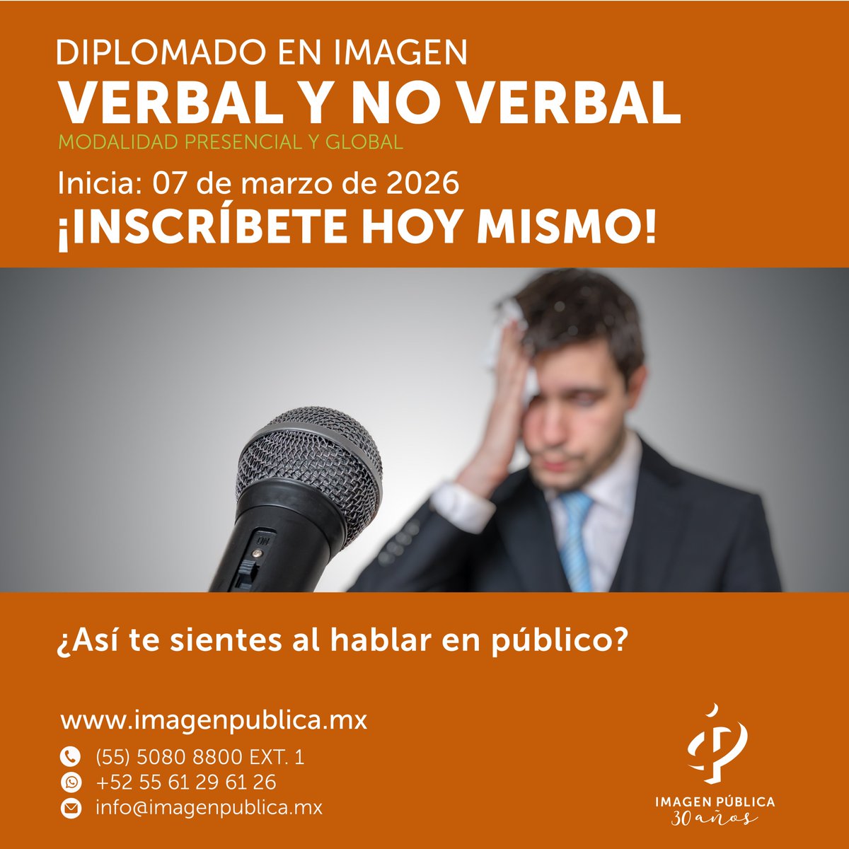 ¡Transforma tu comunicación con nuestro Diplomado en Imagen Verbal y No Verbal! Aprenderás a utilizar cada aspecto de tu presencia - tu cuerpo, voz, espacios y palabras - para generar precisamente las reacciones que deseas en tu audiencia.
bit.ly/CIPvynv
