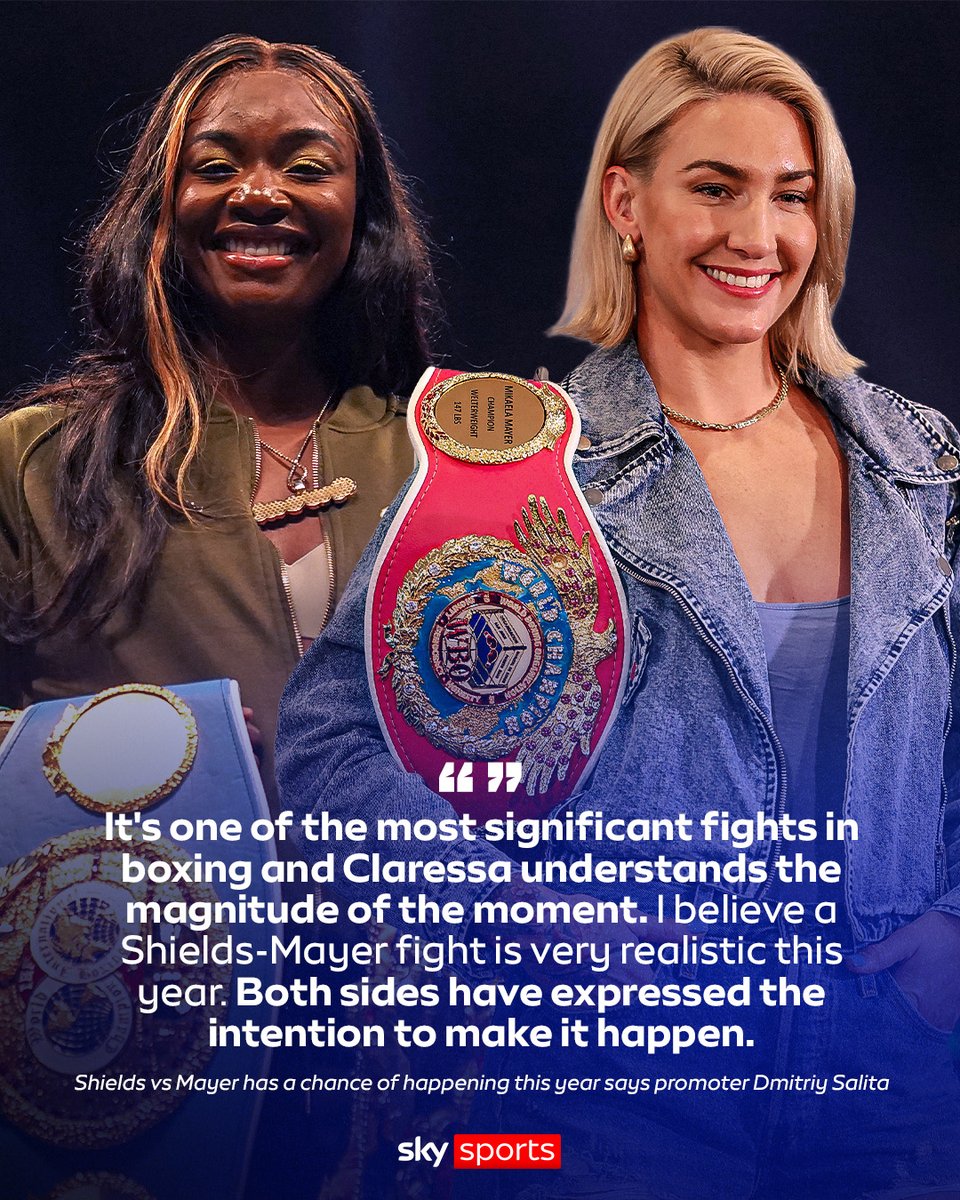 Claressa Shields vs Mikaela Mayer has a "very realistic" chance of happening this year and could be the "biggest fight in women's boxing", says promoter Dmitriy Salita 👀 🔜