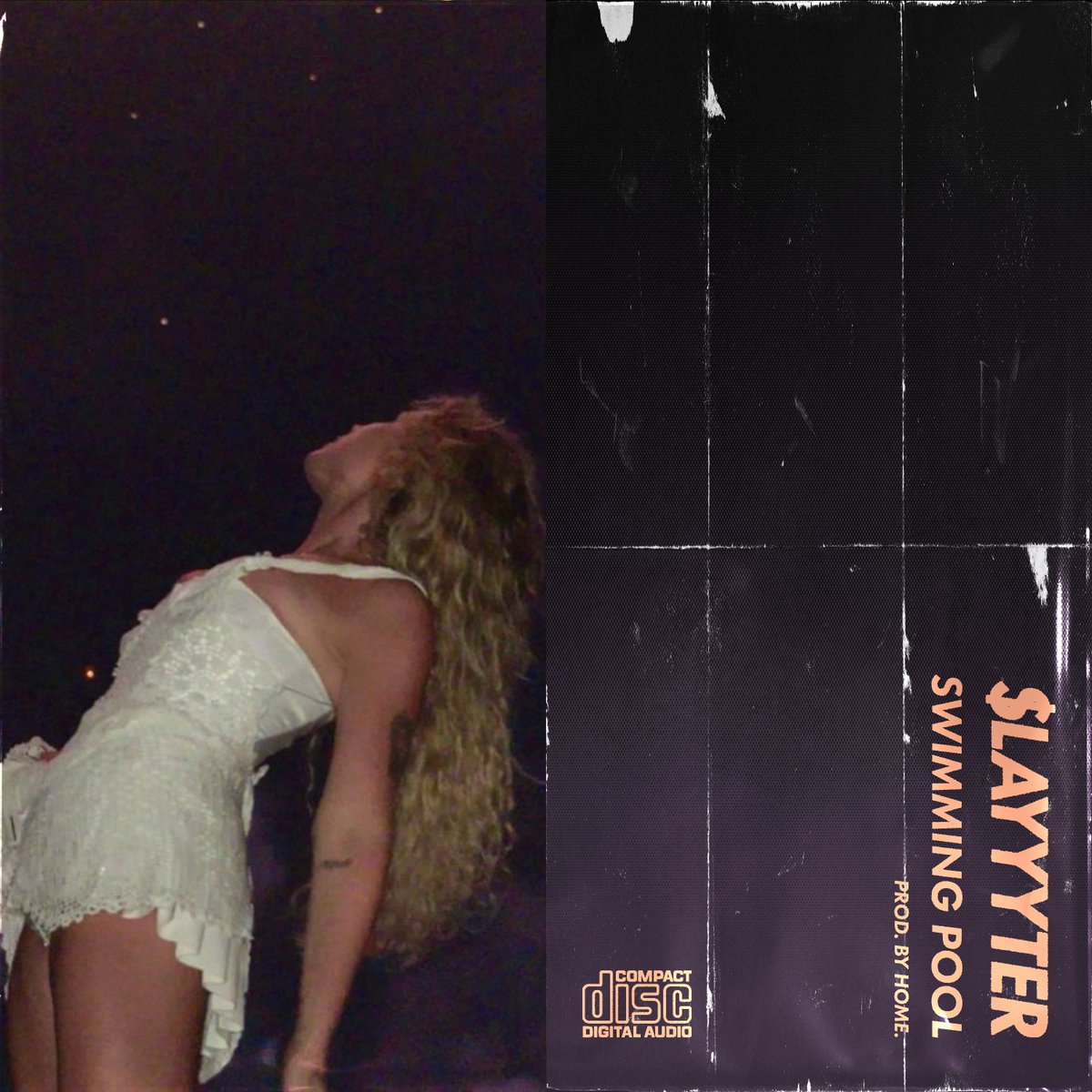 Slayyyter announces re-recorded version of fan favorite unreleased track '$WIMMING POOL,' available February 30th.
