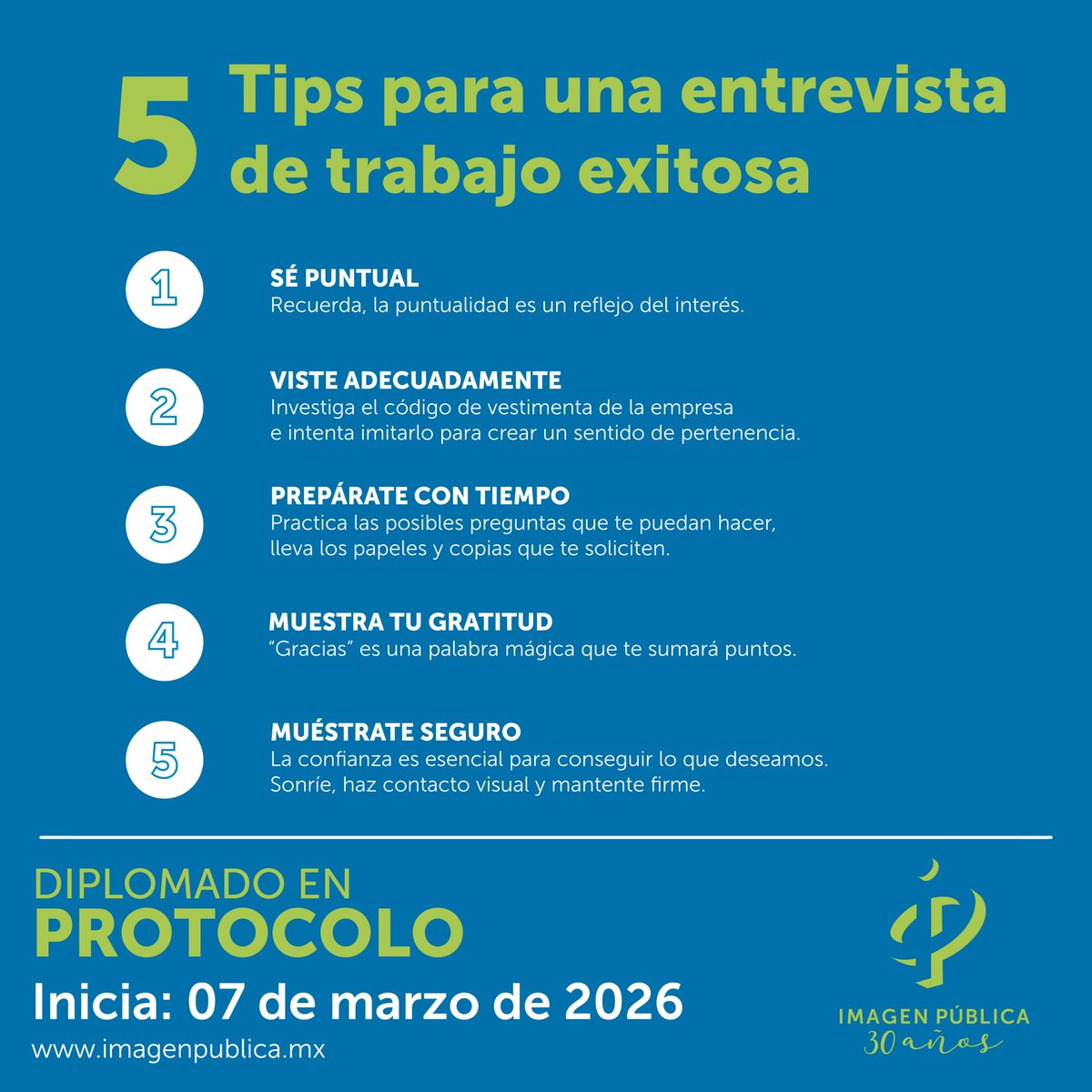 ¿Estás listo para transformar tu futuro profesional? Con nuestro Diplomado en Protocolo, adquirirás una visión global del protocolo internacional que te abrirá nuevas oportunidades de desarrollo laboral.
bit.ly/CIPprotocolo