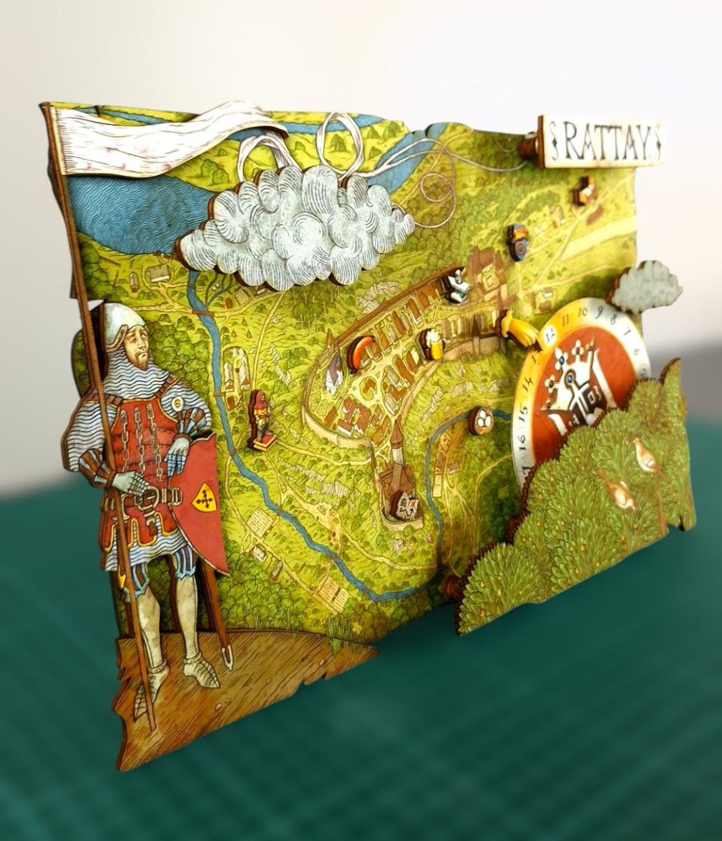 ASexyBiscuit's tweet photo. There is a person on Etsy (TaleManuactory) who makes these incredible functioning Kingdom Come Deliverance Map Clocks!! 

You should hire them @WarhorseStudios https://t.co/2LQknNchJ4
