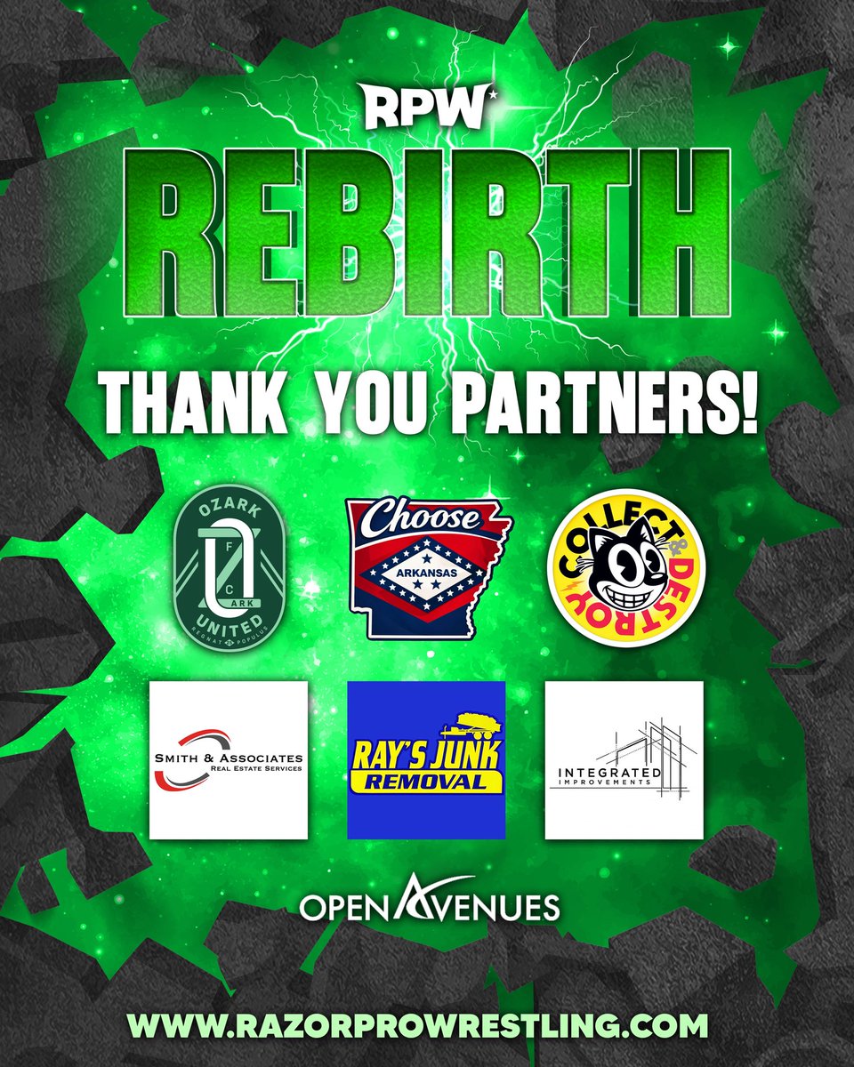 A huge RPW THANK YOU to all of our official partners for RPW: REBIRTH on 2/28!

We are here to support our community, and couldn’t do this without the support of our community, friends, partners, vendors, and sponsors!

We are in this together and rise together!