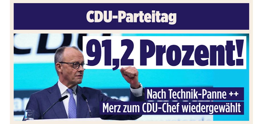 ... hey <a href="/CDU/">CDU Deutschlands</a> <a href="/_FriedrichMerz/">Friedrich Merz</a> : jetzt gilt, nur noch liefern! Herzlichen Glückwunsch! ...