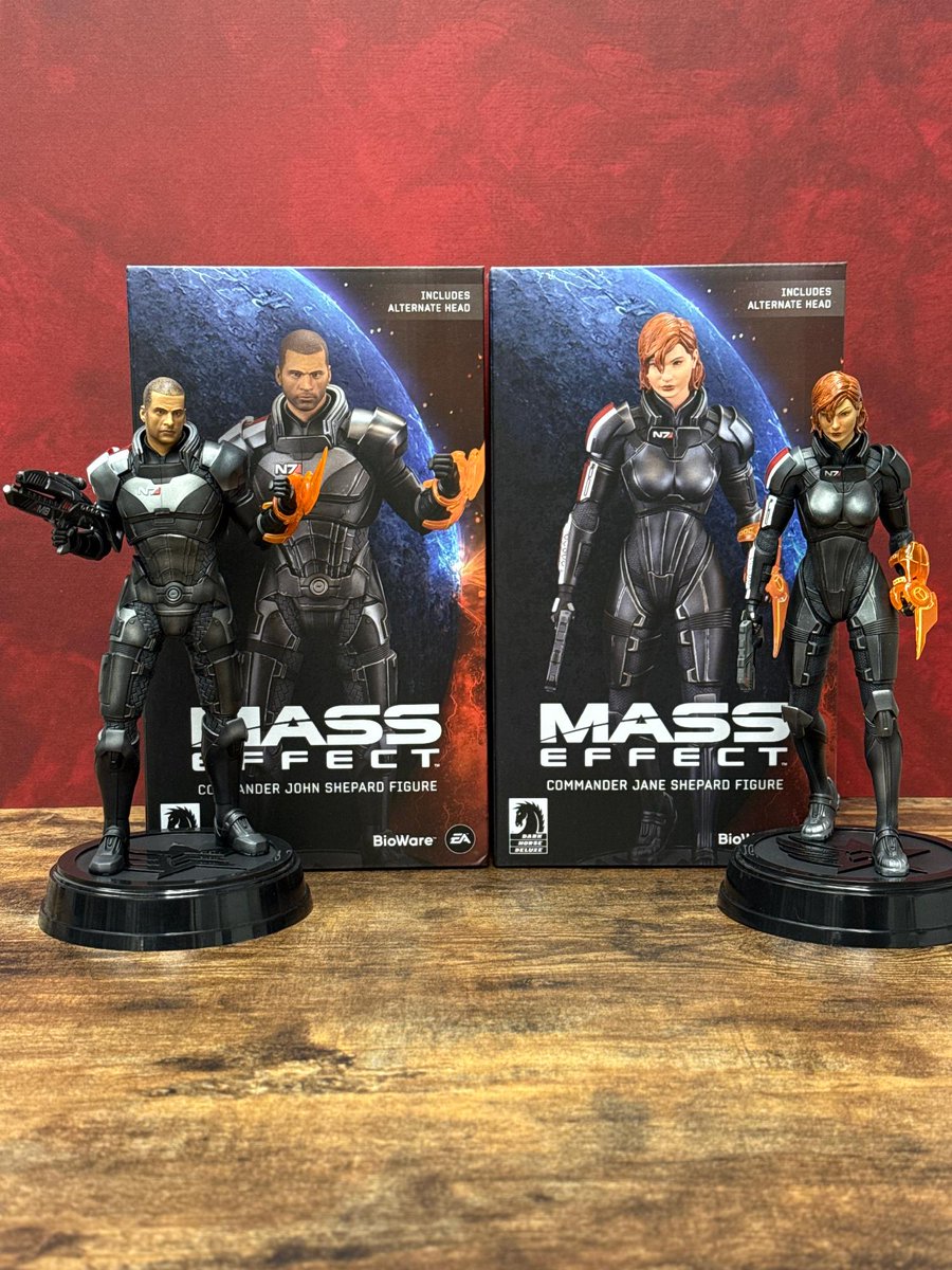 DarkHorseDirect's tweet photo. Our name is Commander Shepard, and these are our favorite now shipping figures on the Citadel! Add the first human Spectres to your @masseffect collection today! https://t.co/NI5I9rf8NU

@DarkHorseComics @bioware #MassEffect https://t.co/8utn5JSV8a
