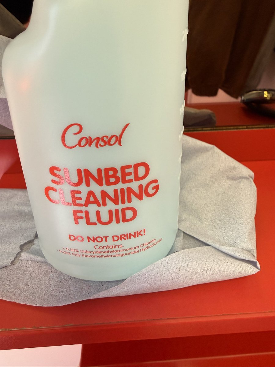 Lads, if someone is that intent on drinking sunbed cleaner, then they’ve gone WAY past the point where you can reason with them