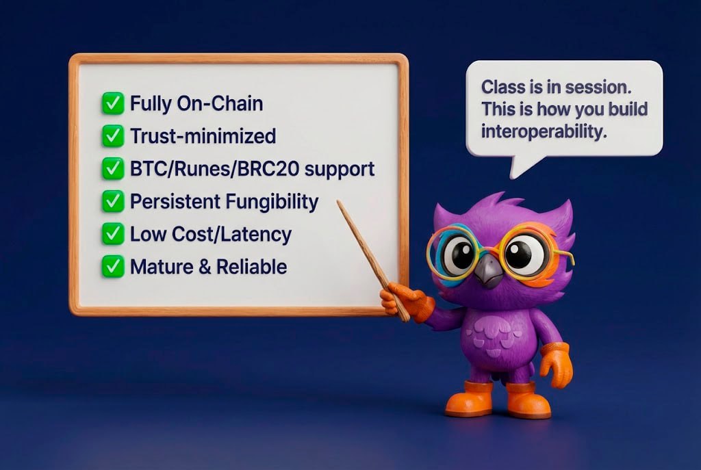 OmnityNetwork's tweet photo. Bitcoin DeFi is no longer a dream, it’s a reality 🟠

Unlock the full potential of your BTC, Runes, and BRC-20 tokens with @OmnityNetwork.

✅ Trust-minimized & Fully onchain
✅ Bridge to EVM, Solana, & ICP
✅ Ultra-low cost + Instant latency

Stop waiting for "someday." The Hub is here 🔽🔽🔽