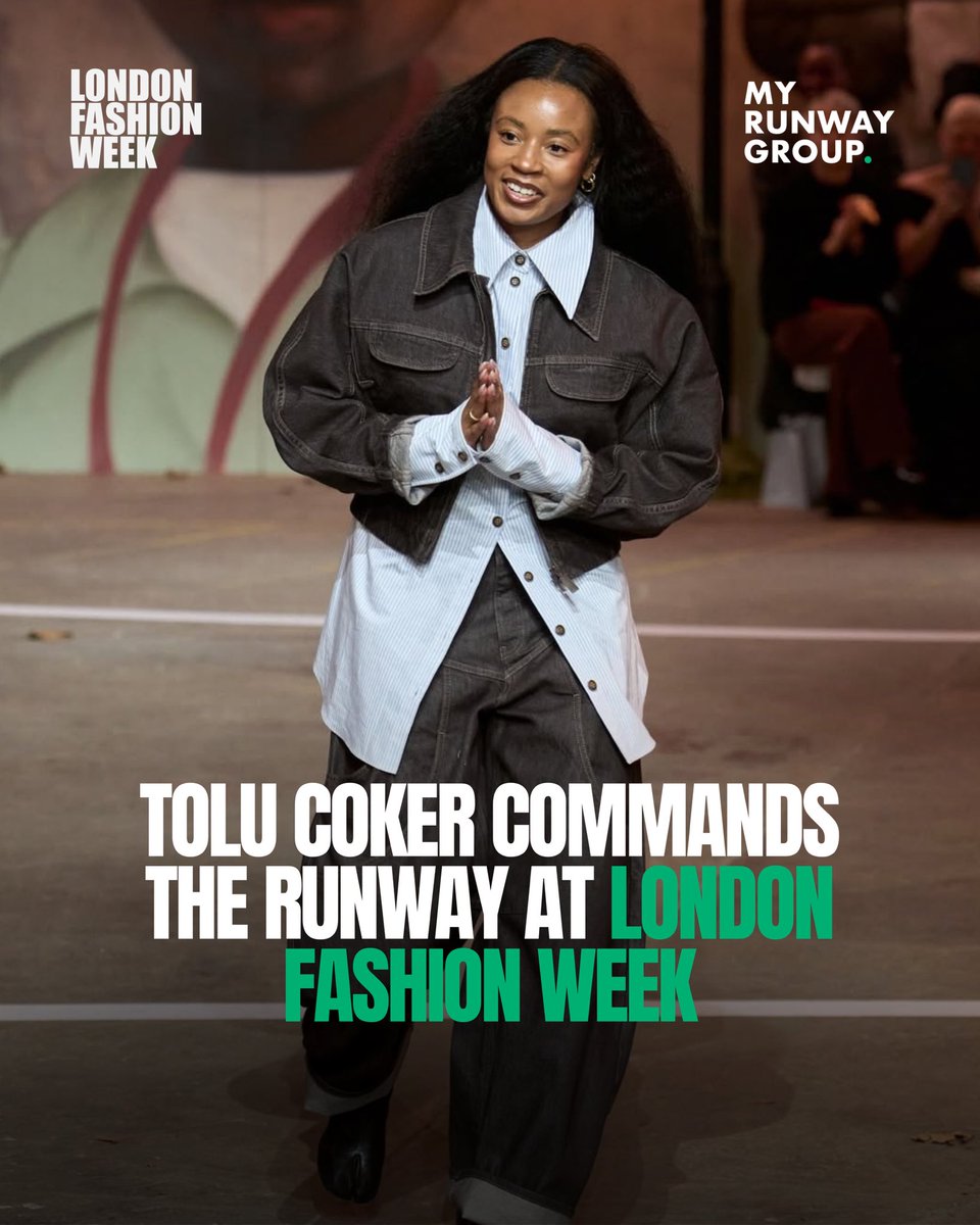 myrunwaygroup's tweet image. The @ToluCoker_ opened #LondonFashionWeek with "Survivor's Remorse", a collection rooted in 90s/2000s nostalgia.

Attended by King Charles III with a live performance by @LittleSimz.

A royal start to #LFW and a powerful reminder of why representation matters.

🎥: @CNNStyle