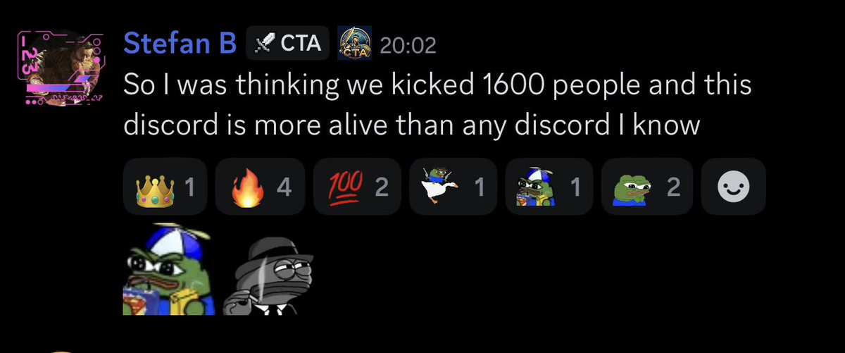 We kicked 70% off people from Discord.

And is the most active, accurate community I know.

Trading only