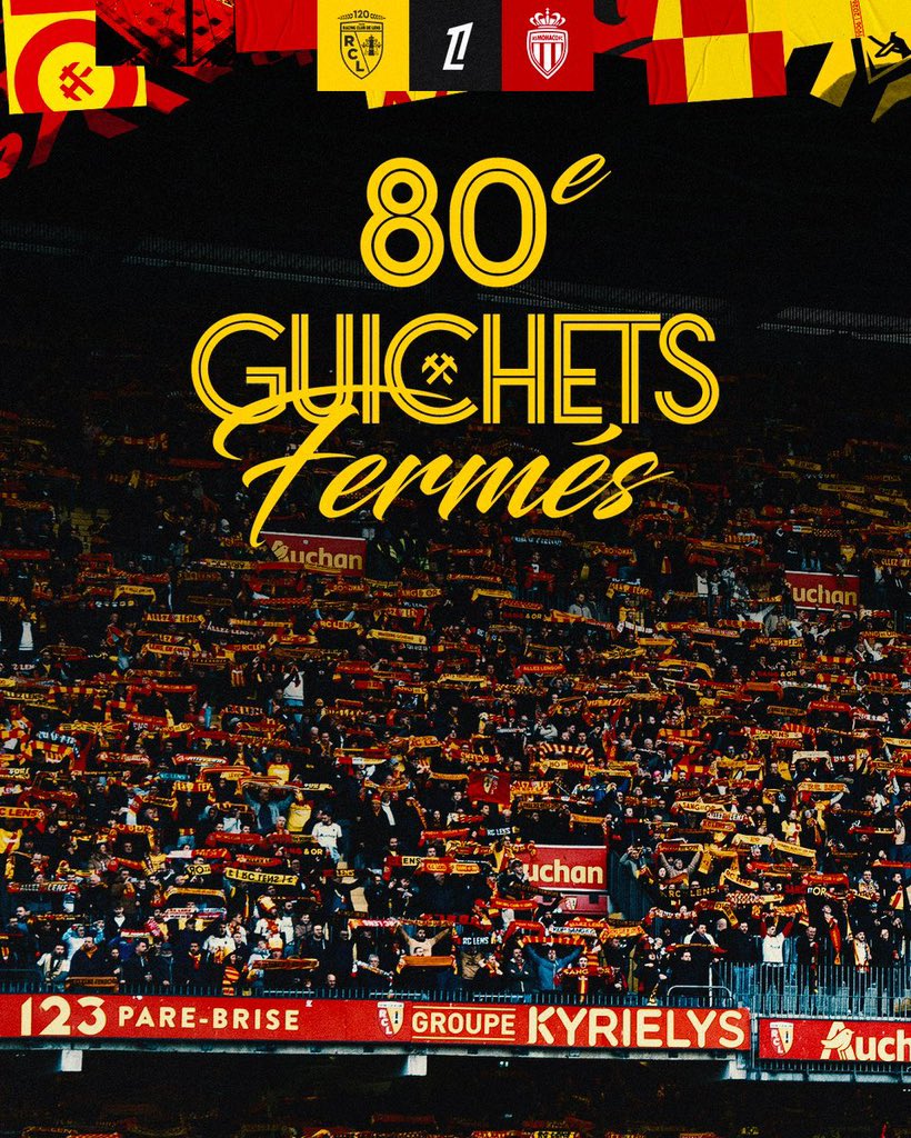 ActuFoot_'s tweet photo. 🚨 OFFICIEL ! 𝗟𝗘 𝗥𝗖 𝗟𝗘𝗡𝗦 𝗔𝗡𝗡𝗢𝗡𝗖𝗘 𝗙𝗔𝗜𝗥𝗘 𝗦𝗢𝗡 𝟴𝟬𝗘̀𝗠𝗘 𝗠𝗔𝗧𝗖𝗛 𝗔̀ 𝗚𝗨𝗜𝗖𝗛𝗘𝗧𝗦 𝗙𝗘𝗥𝗠𝗘́𝗦 ! ❤️💛

Quel public. 👏

📸 @RCLens https://t.co/IJMq9kkkHG