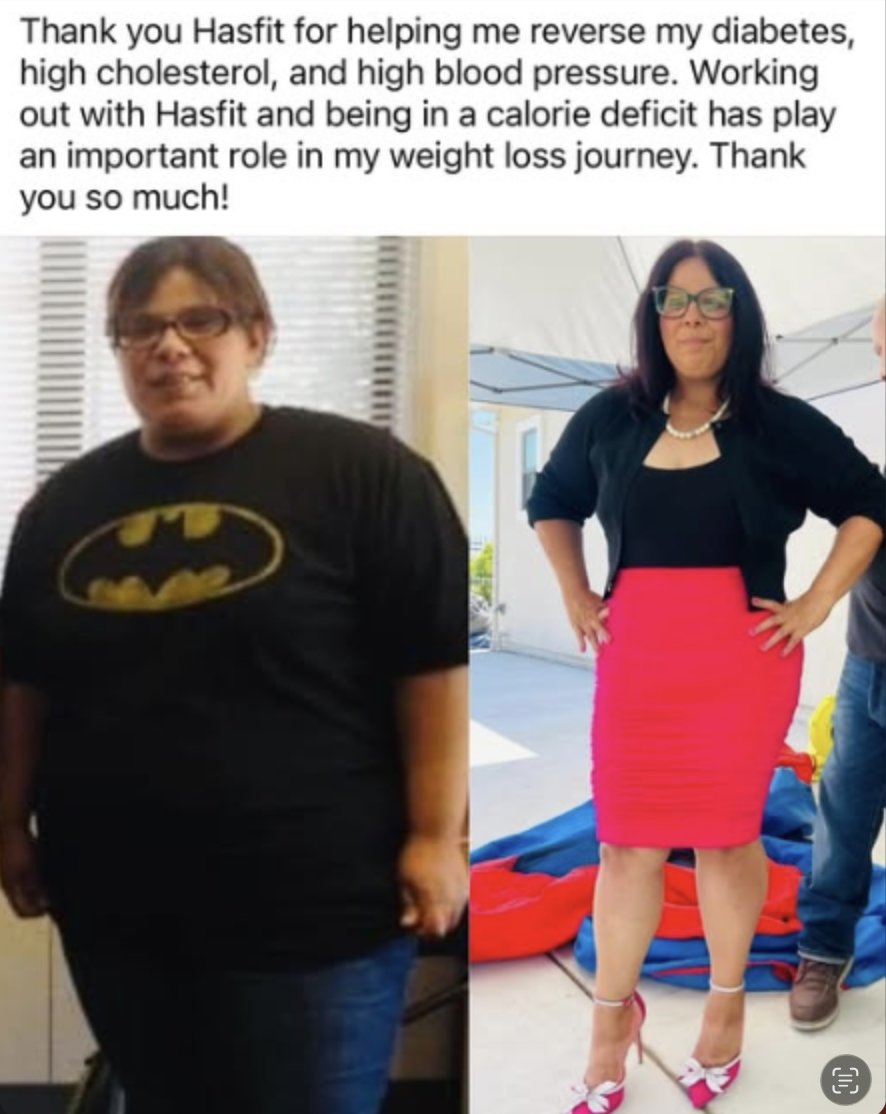 This is what's possible when you commit to YOU! 🔥

Monica didn't just lose weight—she reversed diabetes, high cholesterol, and high blood pressure. Ready to change your life? Download The HASfit app for FREE! ✨
onelink.to/hasfitapp