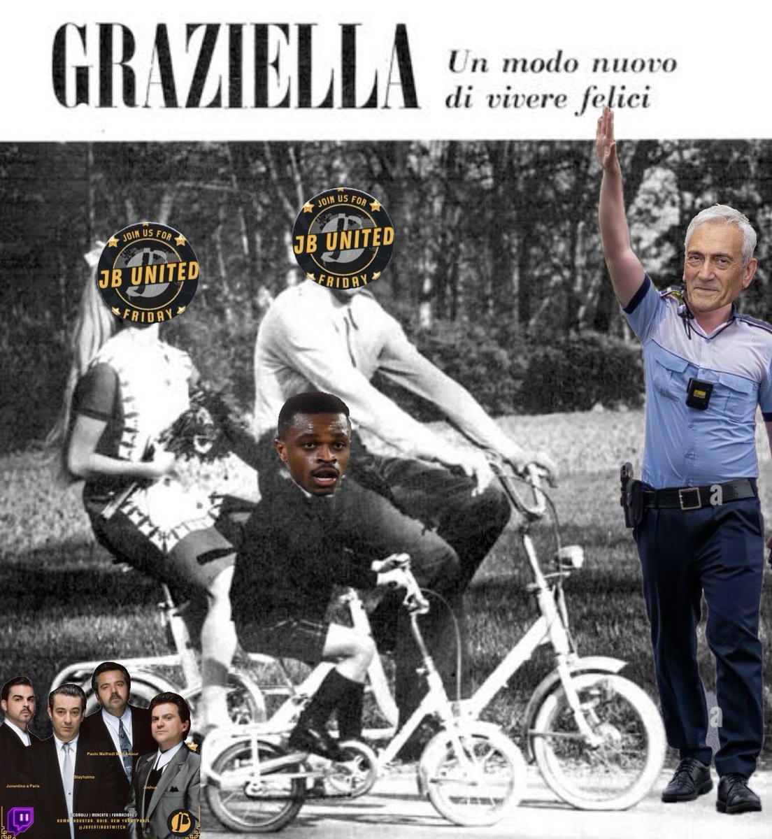 🌎 JB UNITED 🌎 
JUVE: GRAZIA, GRAZIELLA O GRAZIEALCALCIO…?

🇮🇹🇨🇵🇬🇧🇪🇦🇺🇦🇧🇷🇯🇵🇲🇽🇧🇪🇨🇲🇺🇲

Rome 🕒 23:00

On <a href="/juventibus/">Juventibus</a> #Twitch twitch.tv/juventibus

#JBUnited