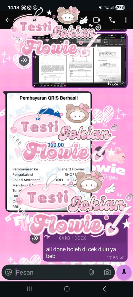 Flowie! Joki tugas with 4.5k+ testi✨️ tweet media