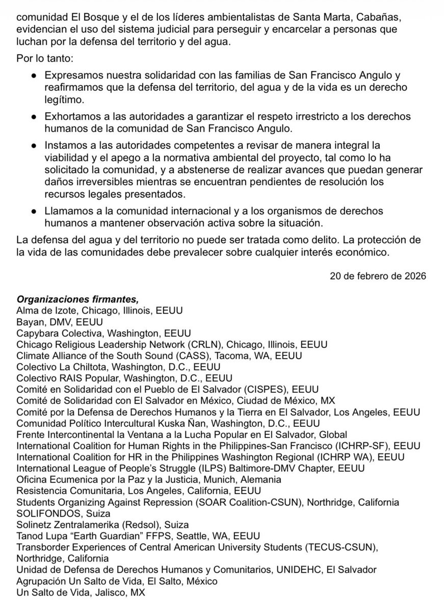 CISPES solidarity tweet media