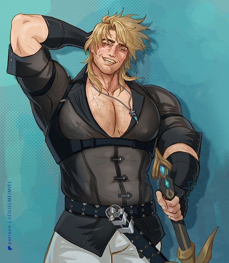 MeiLeiLight's tweet photo. I knew this top would do things to people the moment I watched the cinematic...
I wasn't planning to draw anything myself. But here I am.

⚔️🔥
#varka #原神 https://t.co/YoYGY5ANvB