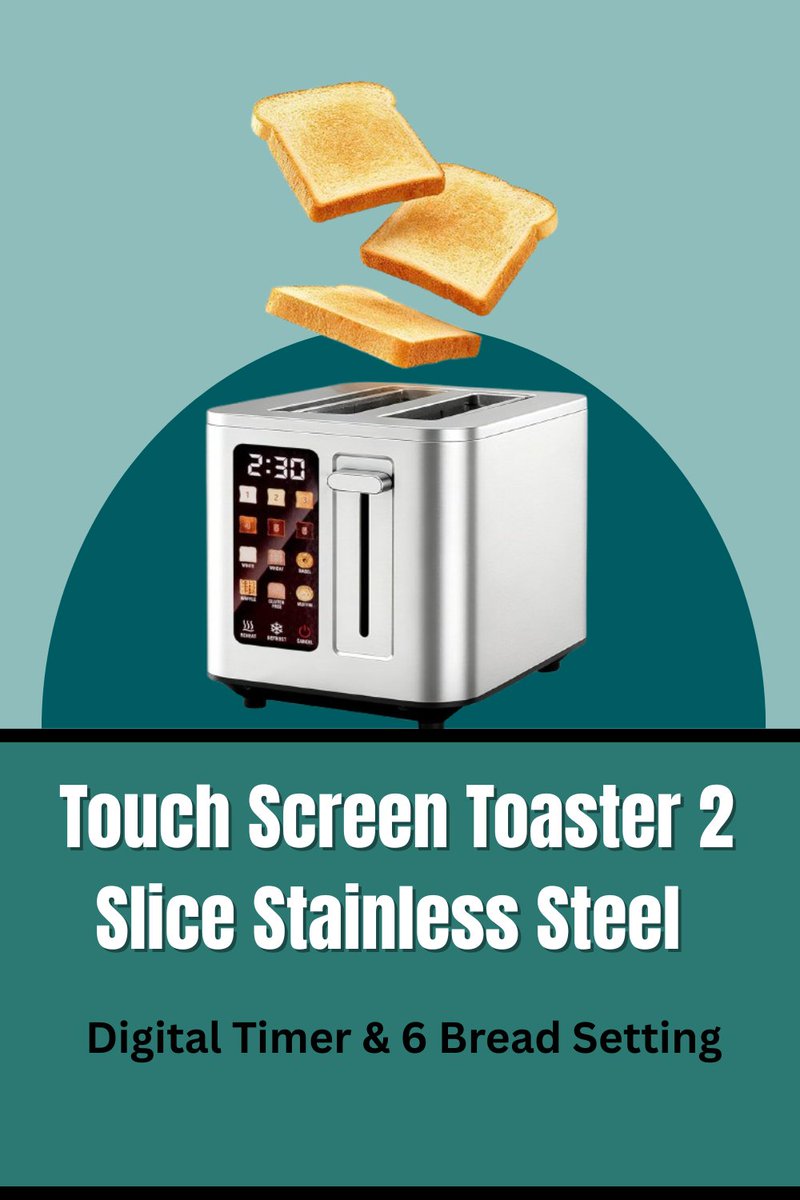mamaskitchen25's tweet image. Touch Screen Toaster 2 Slice Stainless Steel | Digital Timer &amp;amp; 6 Bread Settings.
🛒 shop now: amzn.to/406qPY1
#TouchScreenToaster #DigitalToaster #2SliceToaster #StainlessSteelKitchen #ModernKitchenAppliances #BagelToaster #GlutenFreeToaster #KitchenUpgrade #SmartKitche