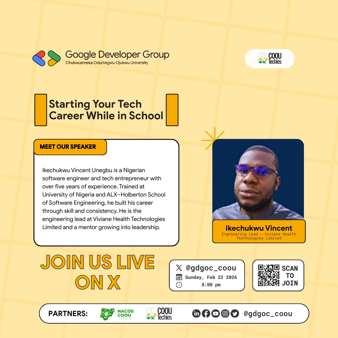 Google Developers Group on Campus COOU tweet media